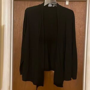 Cato black draped front cardigan​